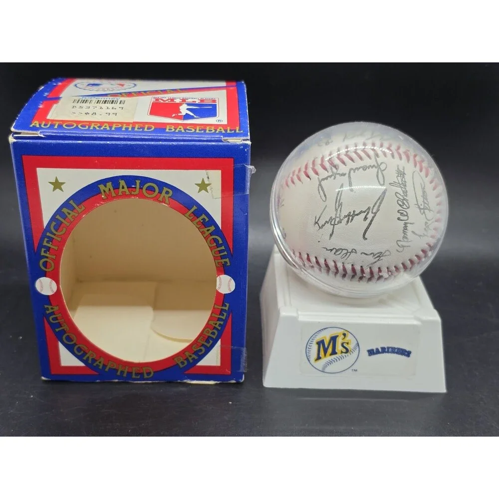 1992 FACSIMILE SIGNED SEATTLE MARINERS TEAM SIGNED BASEBALL KEN GRIFFEY JR NIB